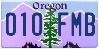 OR license plate 010FMB