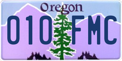 OR license plate 010FMC