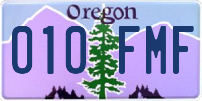 OR license plate 010FMF