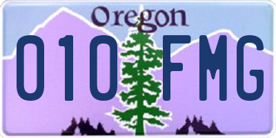 OR license plate 010FMG