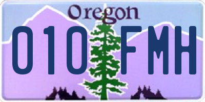 OR license plate 010FMH