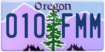 OR license plate 010FMM