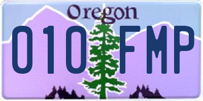 OR license plate 010FMP