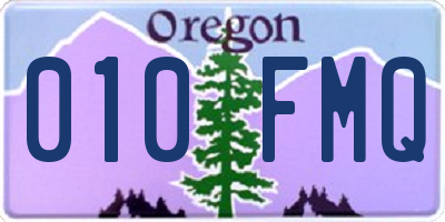 OR license plate 010FMQ