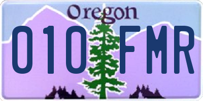 OR license plate 010FMR