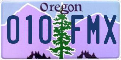 OR license plate 010FMX