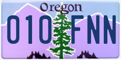 OR license plate 010FNN