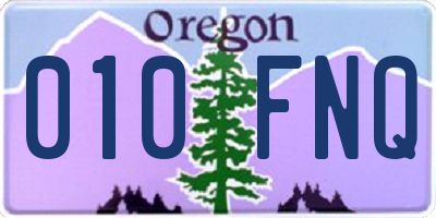 OR license plate 010FNQ