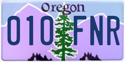 OR license plate 010FNR