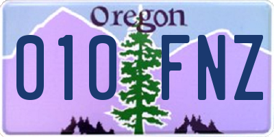 OR license plate 010FNZ
