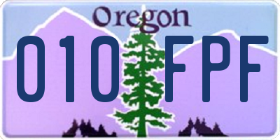 OR license plate 010FPF
