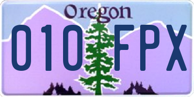 OR license plate 010FPX