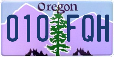 OR license plate 010FQH