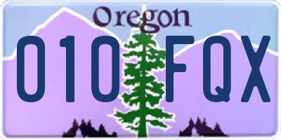 OR license plate 010FQX