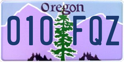 OR license plate 010FQZ