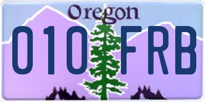 OR license plate 010FRB
