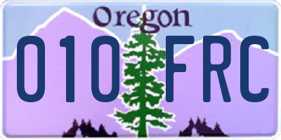 OR license plate 010FRC