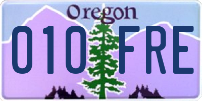 OR license plate 010FRE