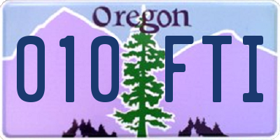 OR license plate 010FTI