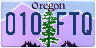OR license plate 010FTQ