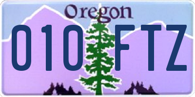 OR license plate 010FTZ