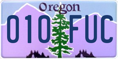 OR license plate 010FUC