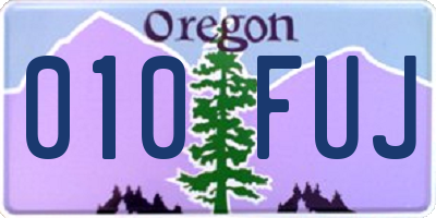 OR license plate 010FUJ