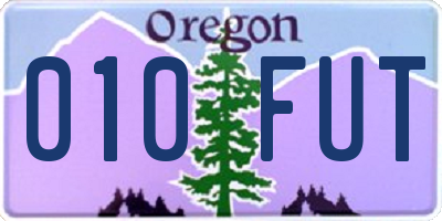 OR license plate 010FUT