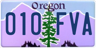 OR license plate 010FVA