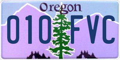 OR license plate 010FVC