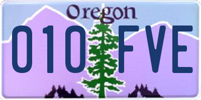 OR license plate 010FVE