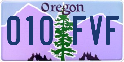 OR license plate 010FVF