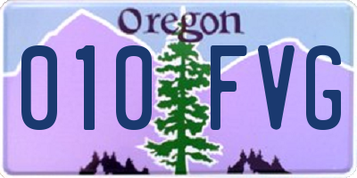 OR license plate 010FVG