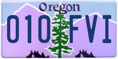 OR license plate 010FVI