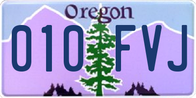 OR license plate 010FVJ