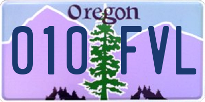 OR license plate 010FVL