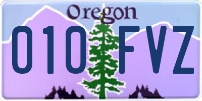 OR license plate 010FVZ