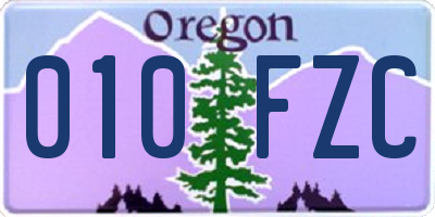 OR license plate 010FZC