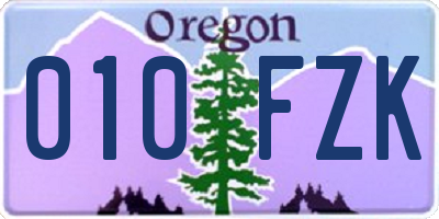 OR license plate 010FZK