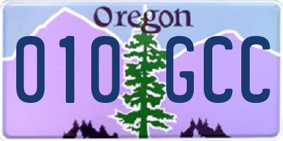 OR license plate 010GCC
