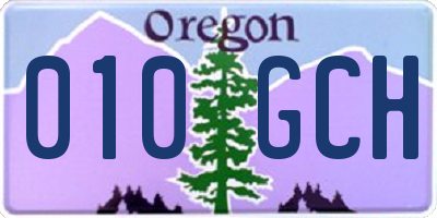 OR license plate 010GCH