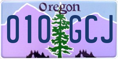 OR license plate 010GCJ