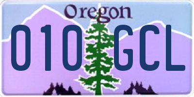 OR license plate 010GCL