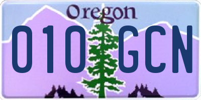 OR license plate 010GCN