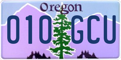 OR license plate 010GCU