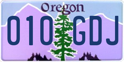 OR license plate 010GDJ