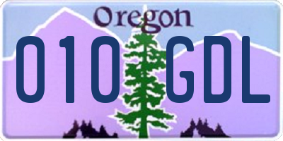 OR license plate 010GDL