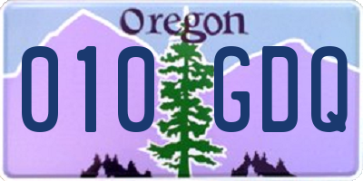 OR license plate 010GDQ