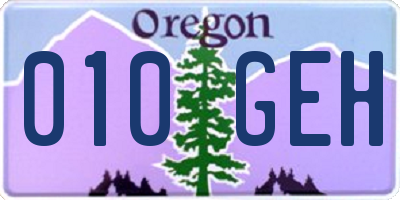 OR license plate 010GEH