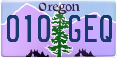 OR license plate 010GEQ